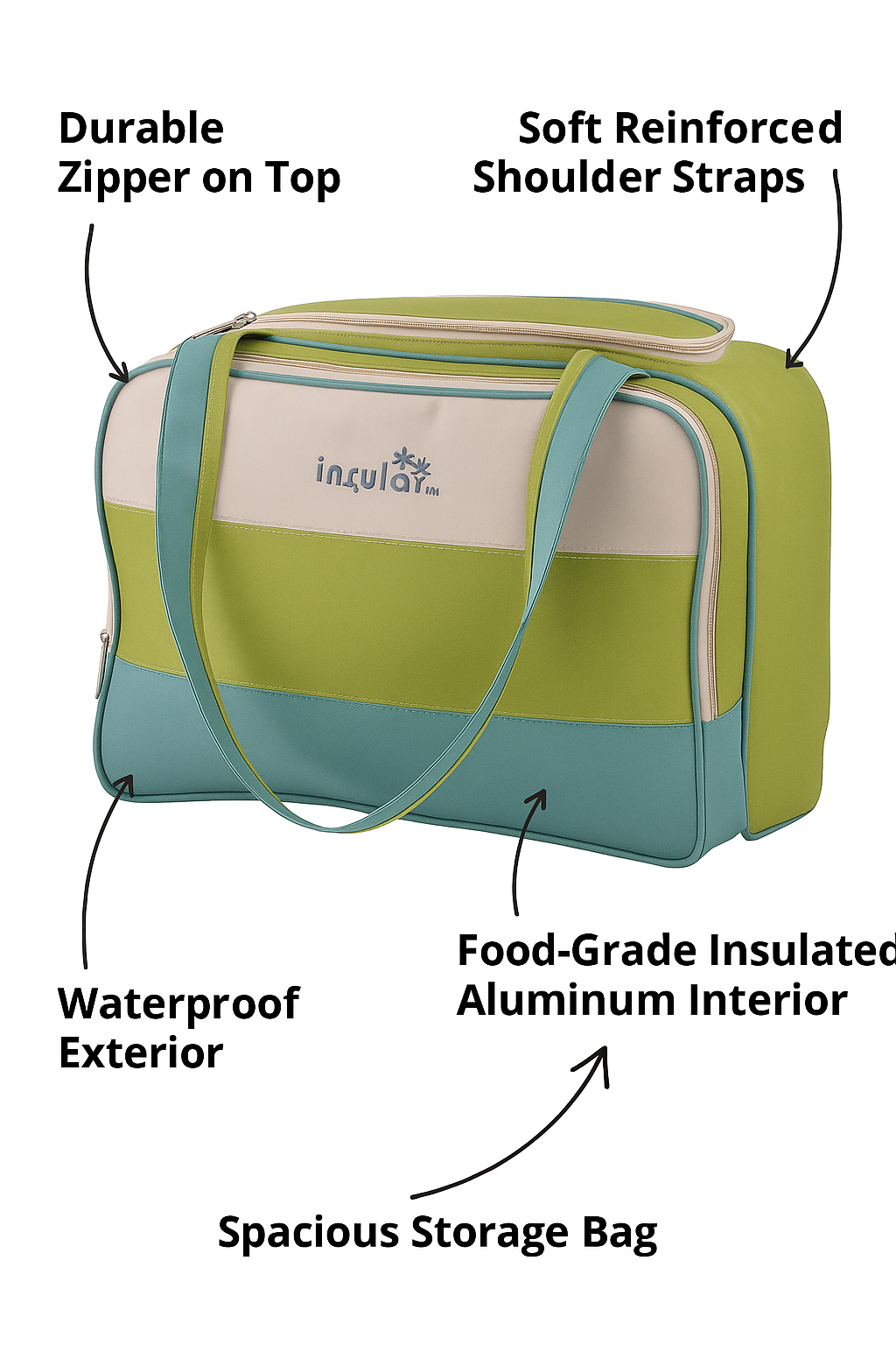 Green Tote and Tiny Baby Diaper Bag