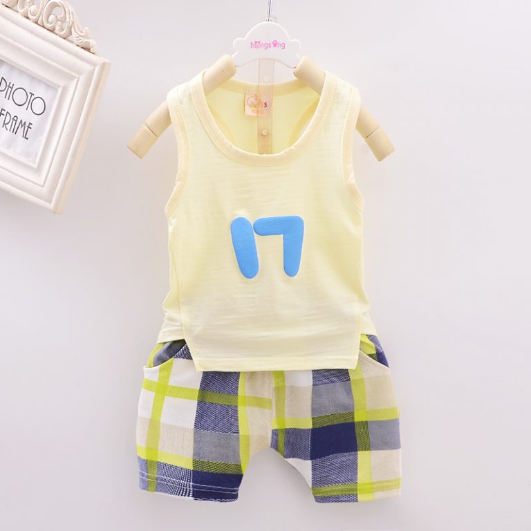 Sleeveless Green Tank Top with Plaid Shorts