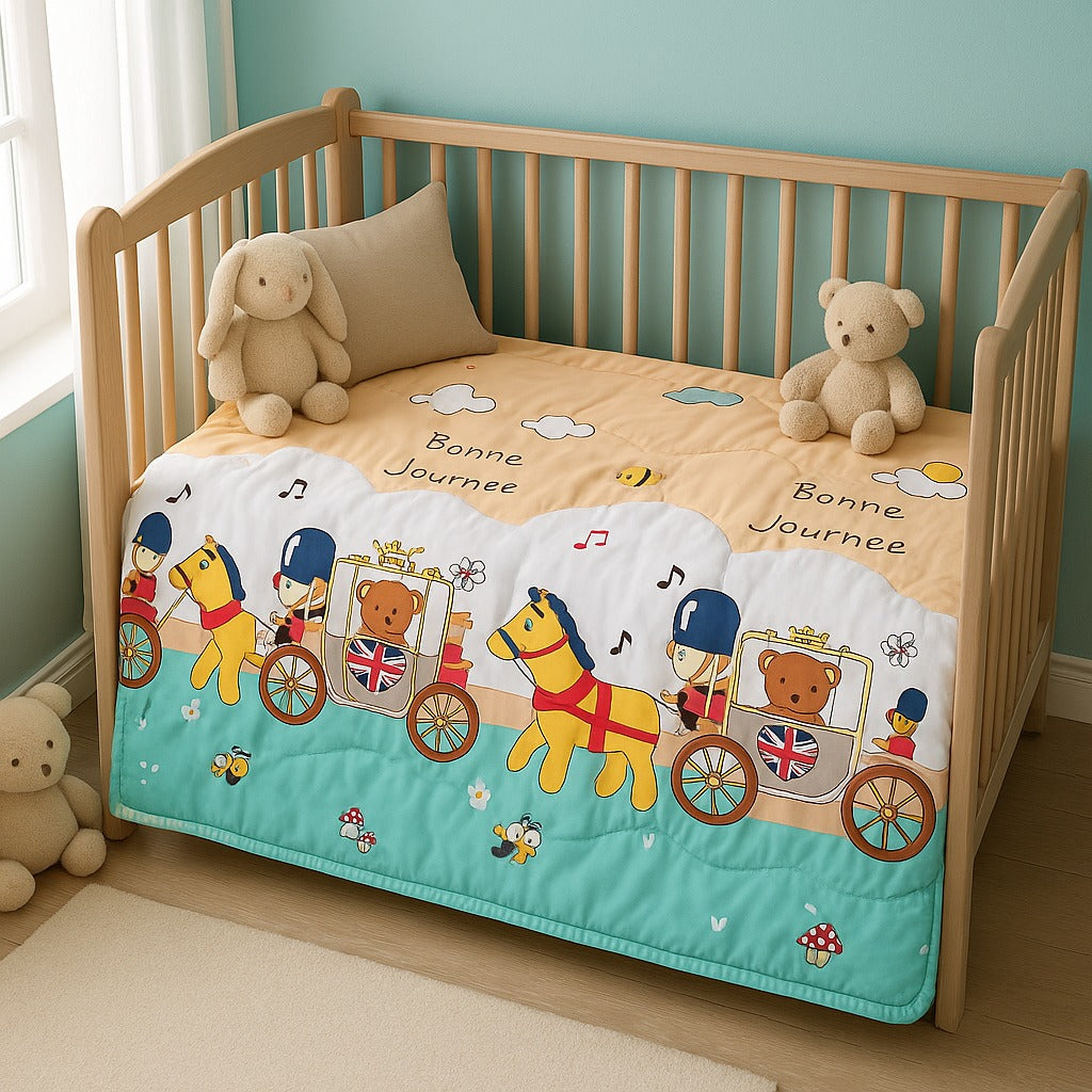 Musical Ride Quilted Crib Bedding