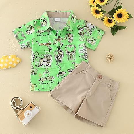 Jungle Safari Shorts and Tee set