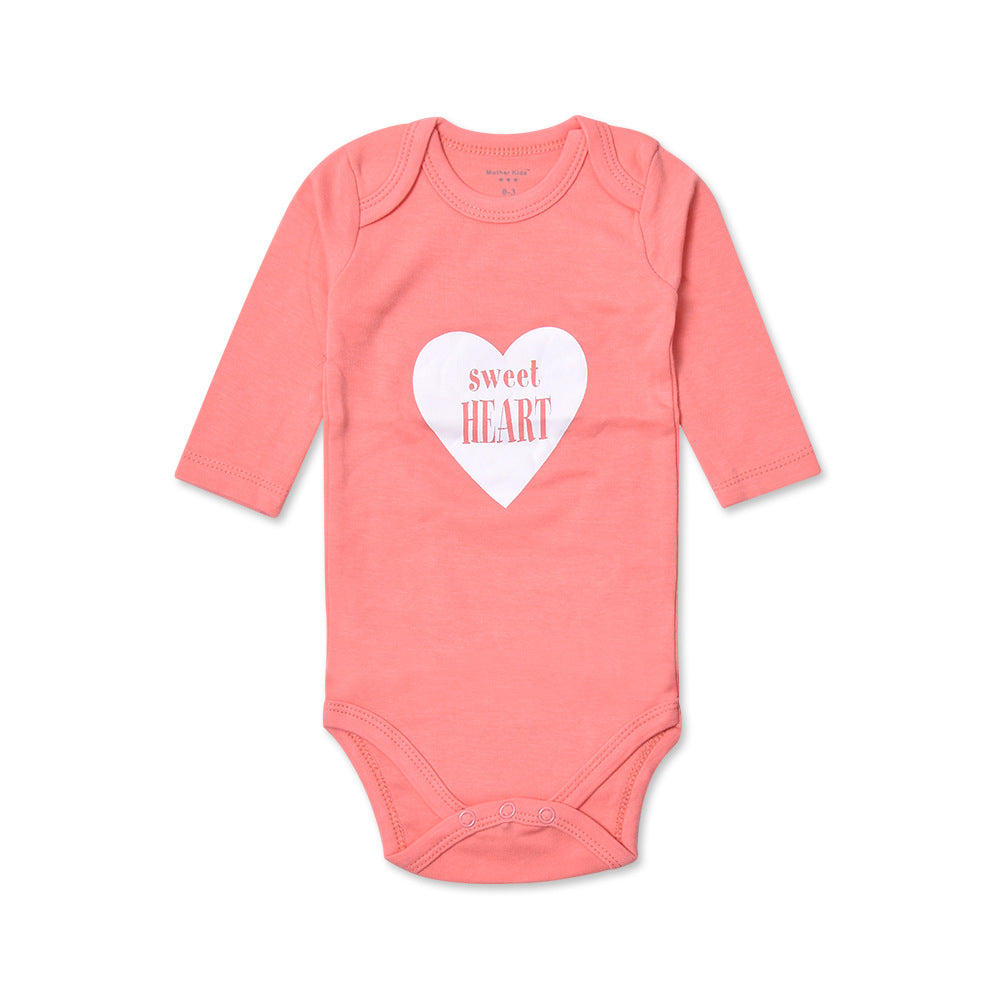 Pink heart baby romper