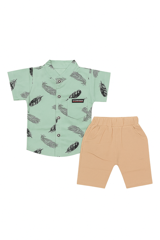 Mint Green Tee with shorts