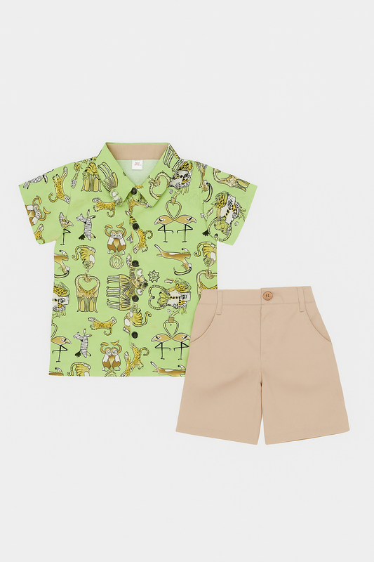 Jungle Safari Shorts and Tee set