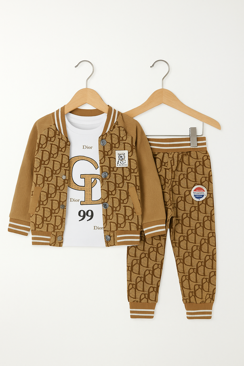 Brown Dior Elite 3Pc Outfit