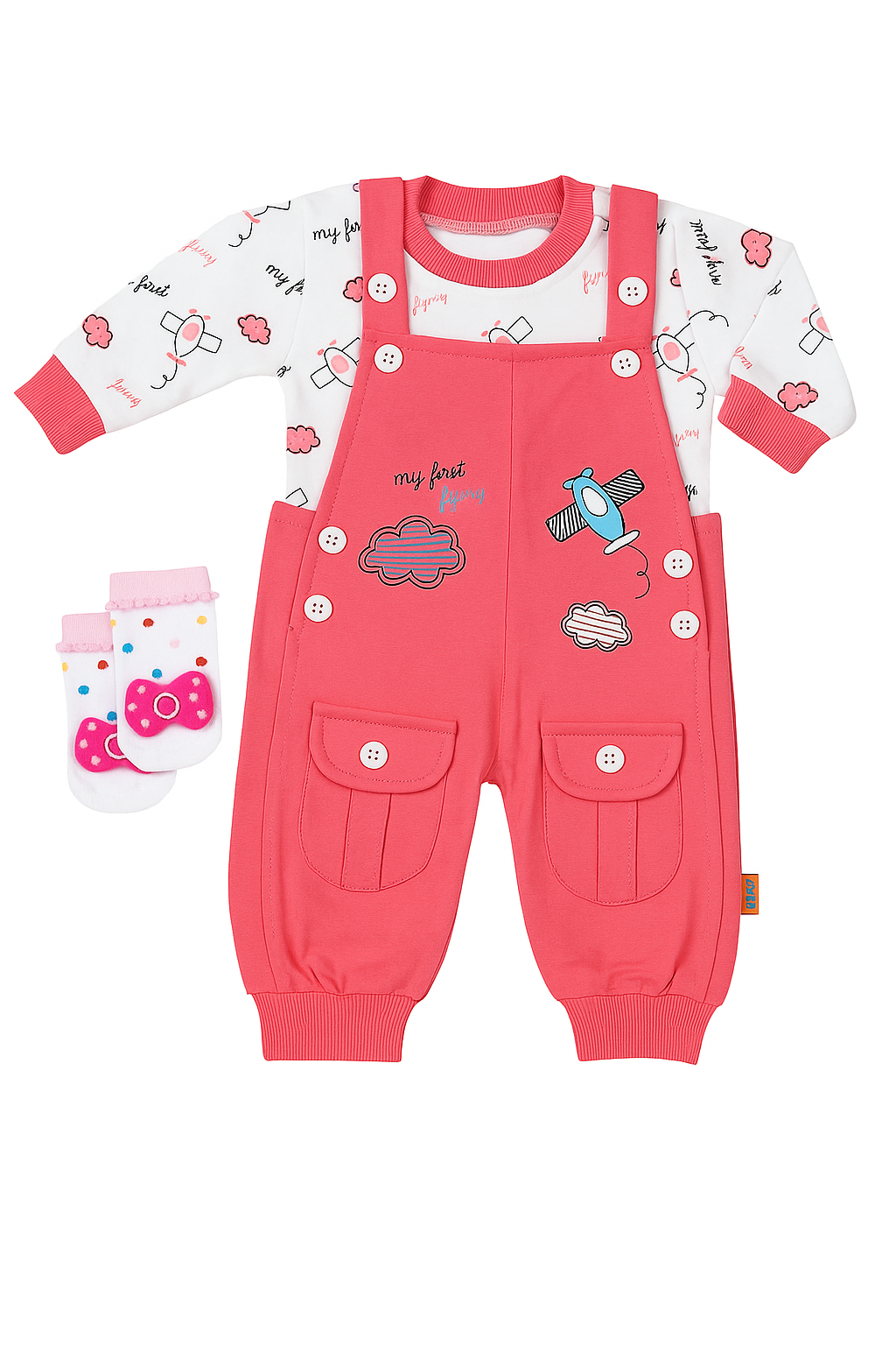 Cloudy Cuddles Pink Romper
