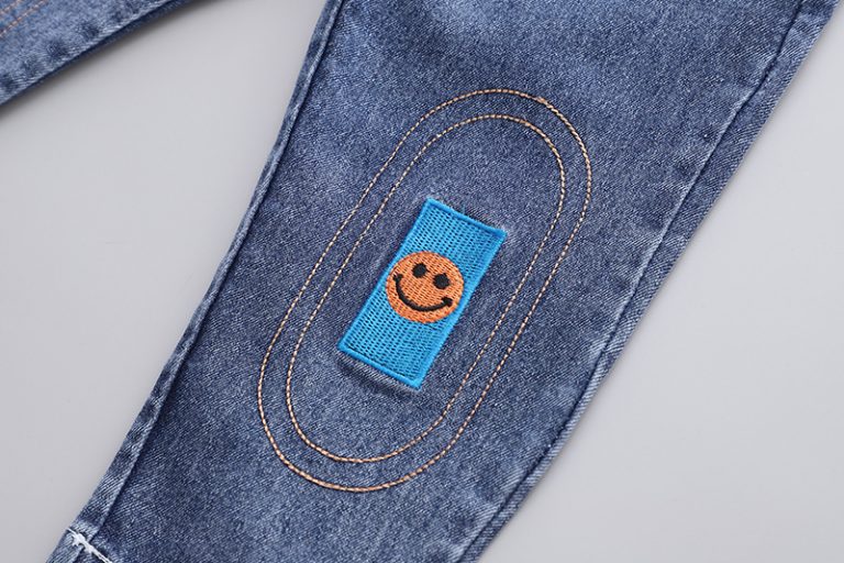 Cozy Bear Plaid Sweatshirt and Denim Set