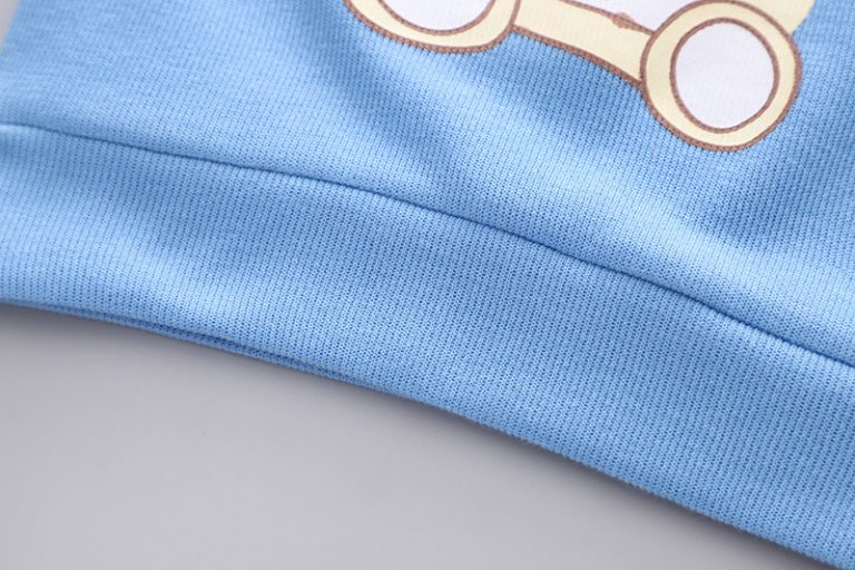 Cozy Bear Plaid Sweatshirt and Denim Set