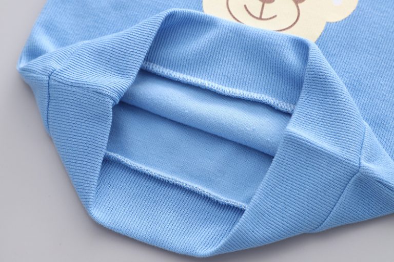 Cozy Bear Plaid Sweatshirt and Denim Set