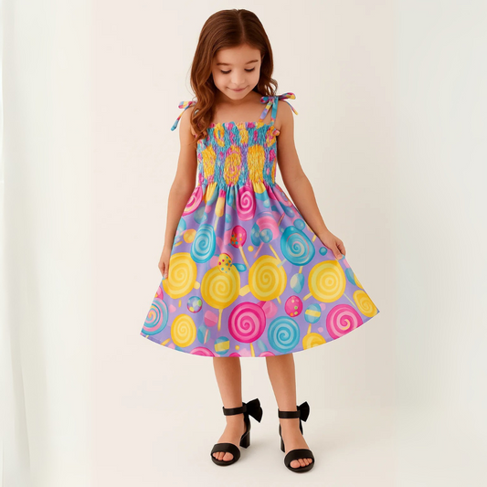 Colorful Candy Twirl Dress