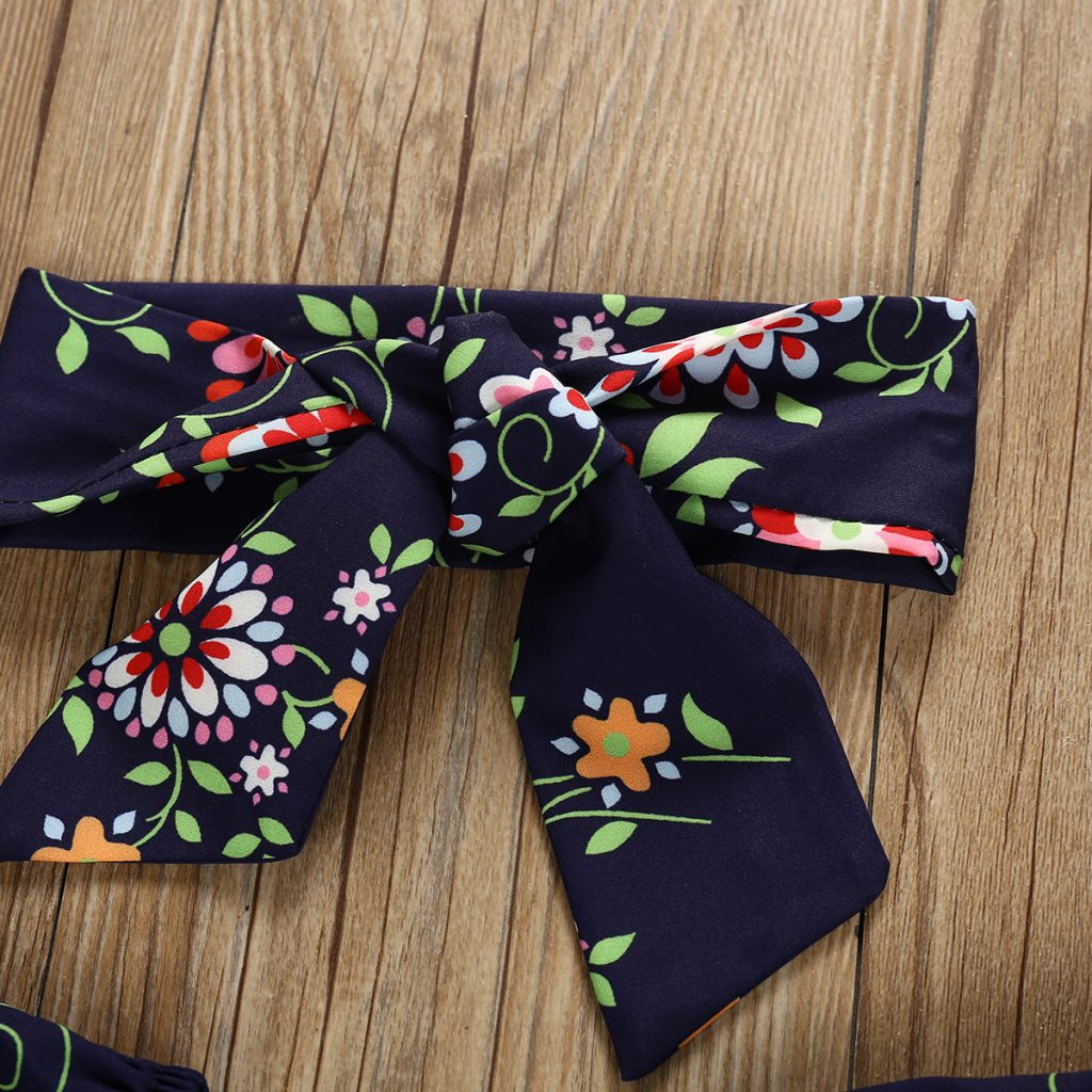 Floral Printed Navy Blue Top