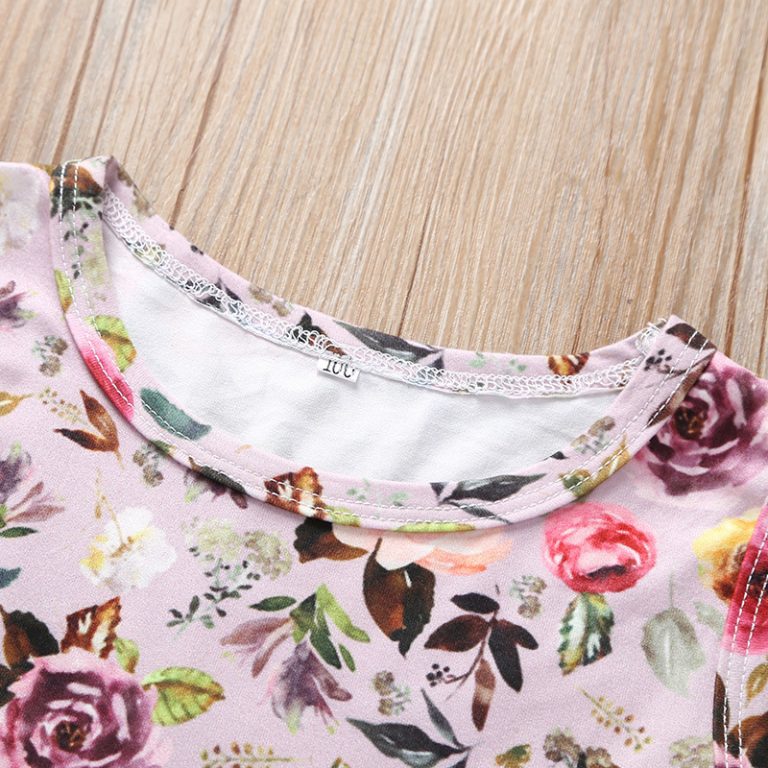 Girls Floral Printed sleeveless dress