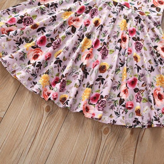 Girls Floral Printed sleeveless dress