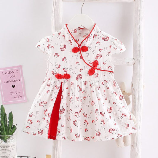 Stylish floral mandarin top