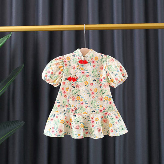 Puffed sleeves cotton top