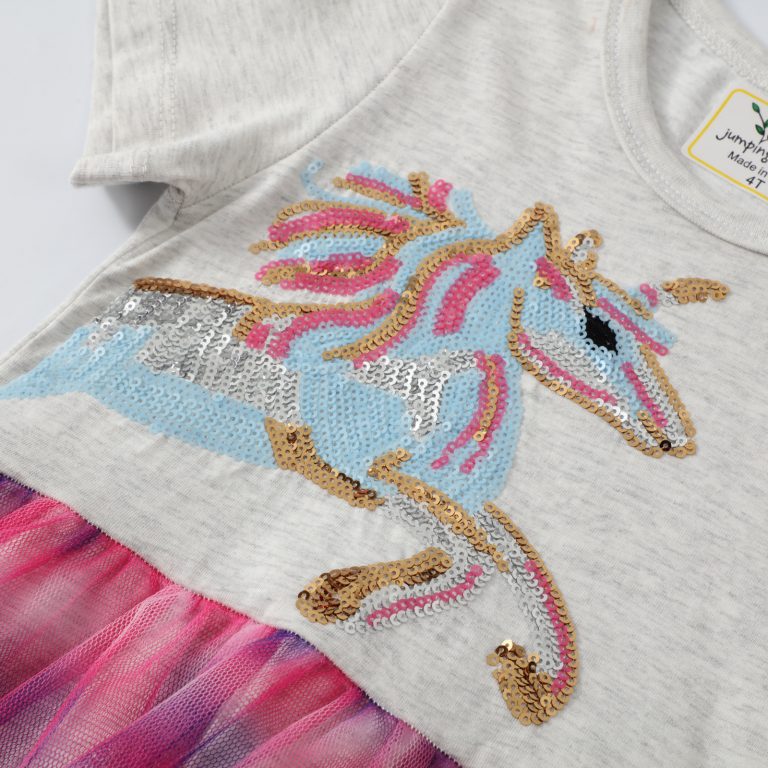 Pink Unicorn Twirl Dress
