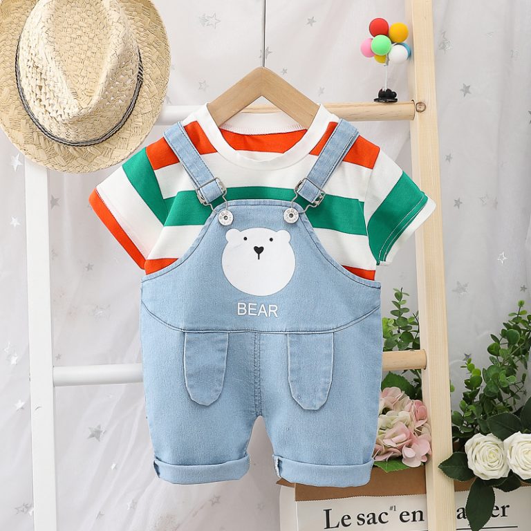 Adventure Buddy Denim Romper Set