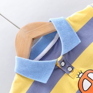 Car club striped polo set