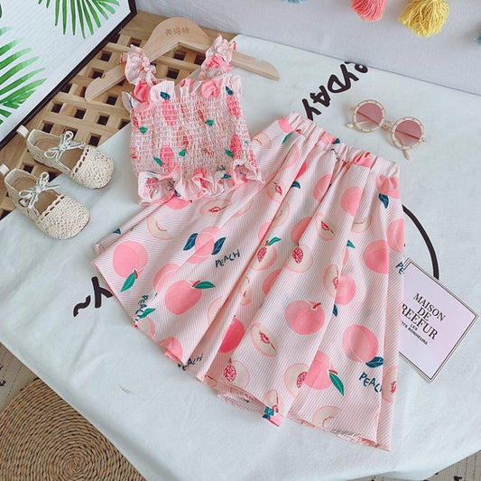 Peachy Twirl Skirt Set