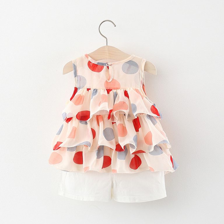 Polka dots Ruffle Top and Shorts Set