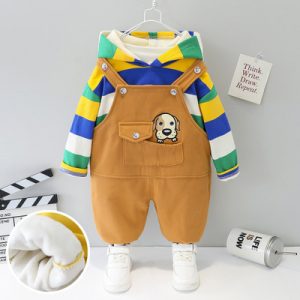Full Sleeves Hooded Dungaree Set