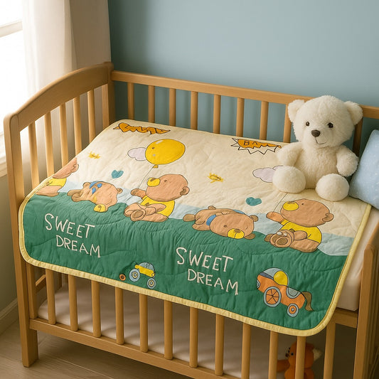 Teddy Bear Quilted Crib Bedding