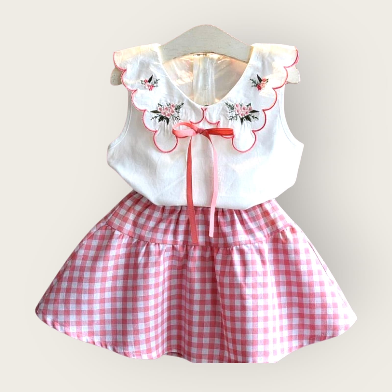 Rosy Petal Skirt Set