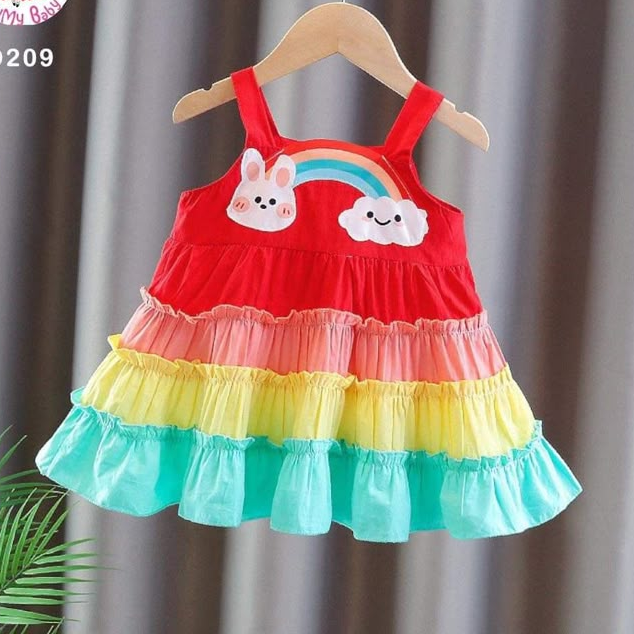 Frilled Rainbow Bunny top