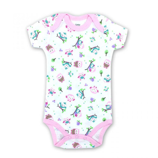 Owl and blossom newborn bodysuit
