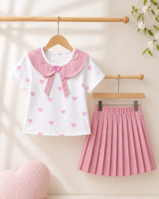 Little Hearts Skirt Set