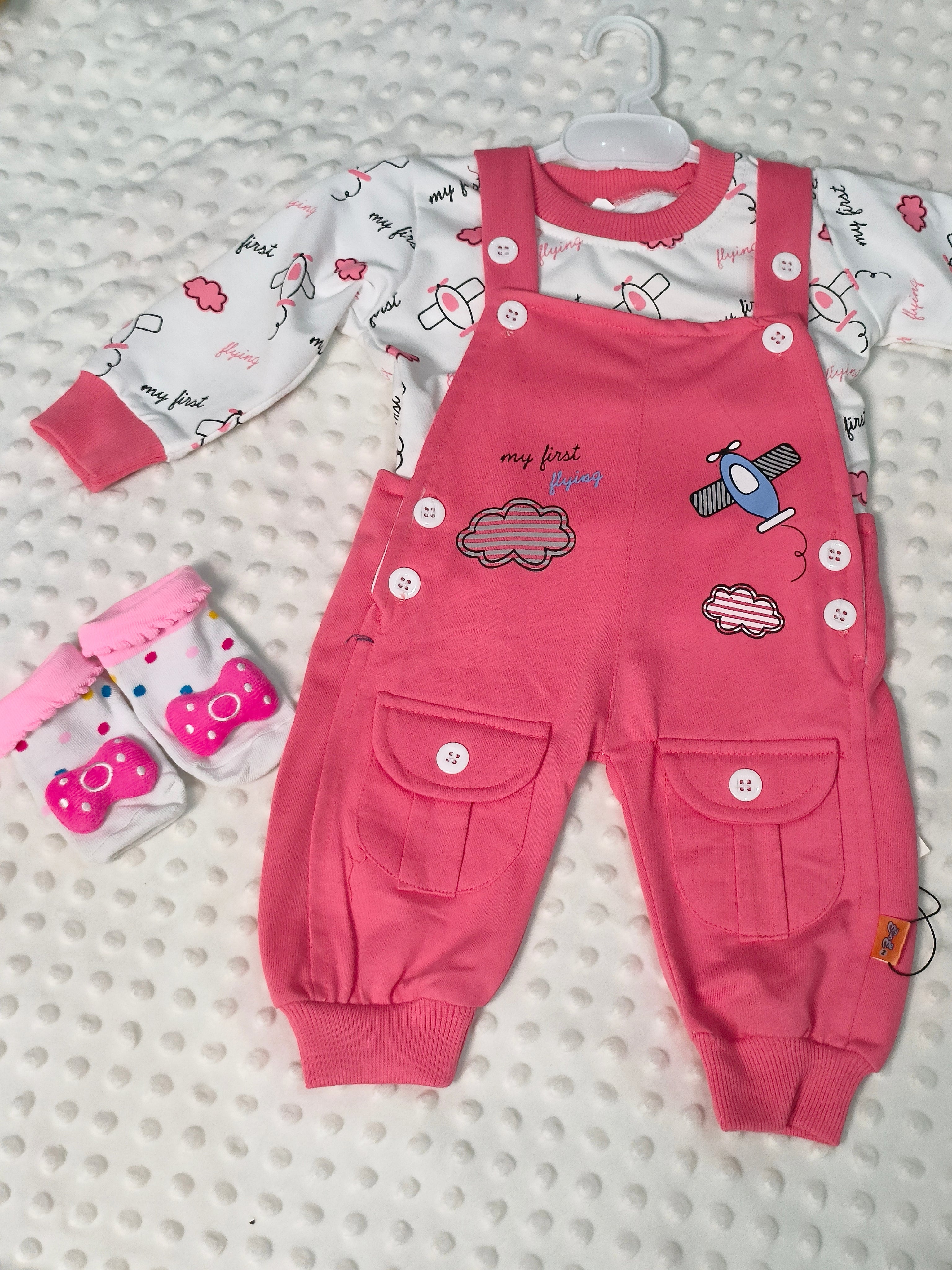Cloudy Cuddles Pink Romper