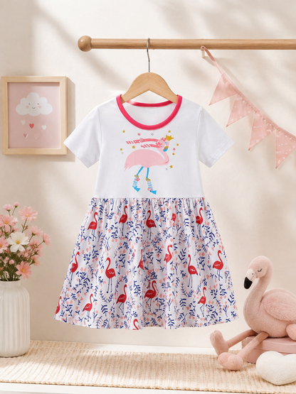 Flamingo Flutter Summer Dress