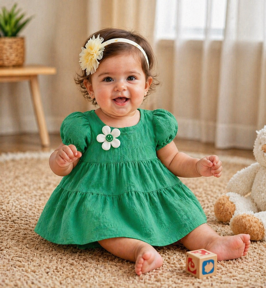 Classic Green Frilled Top
