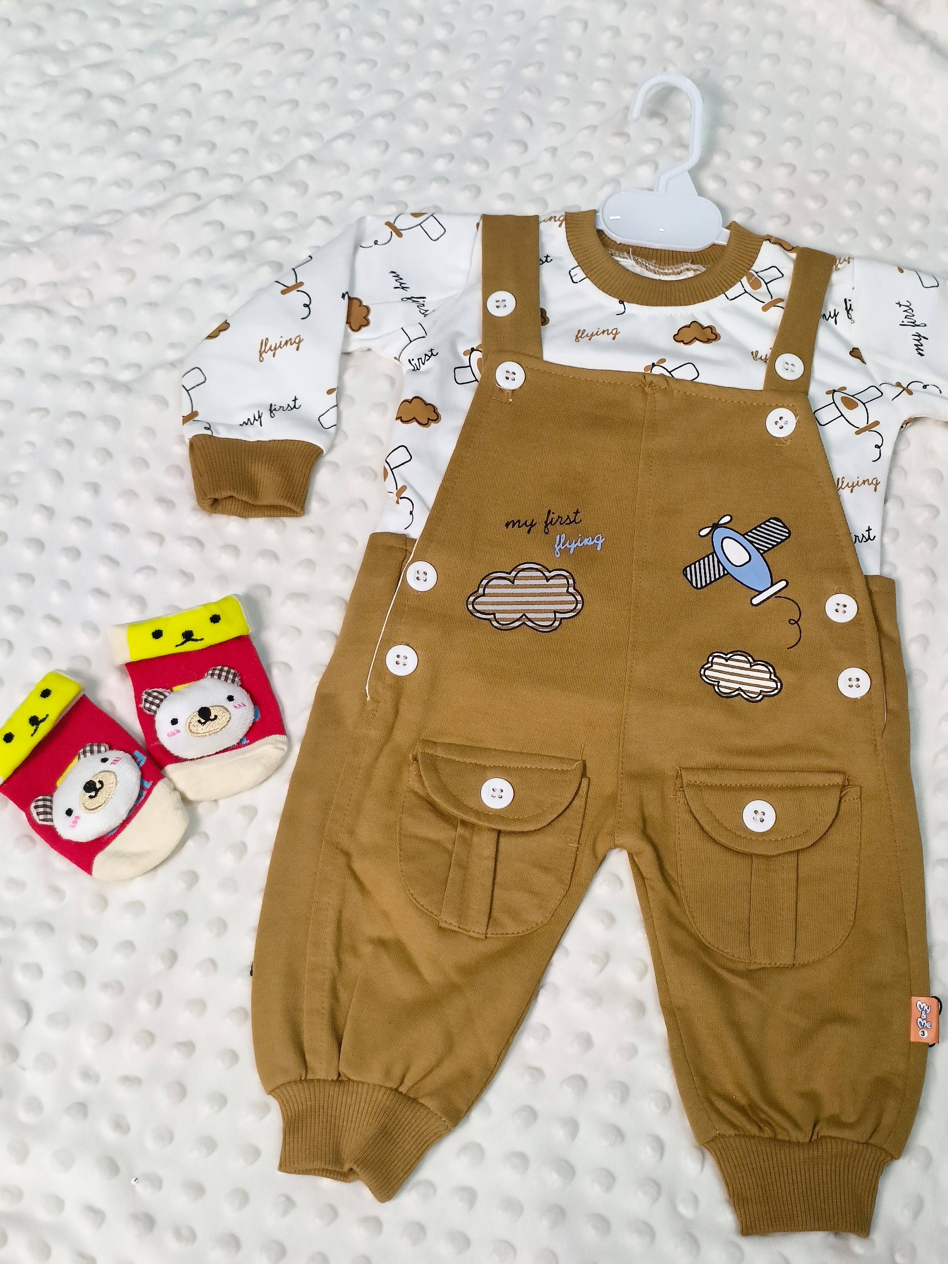 Little Aviator Brown Romper