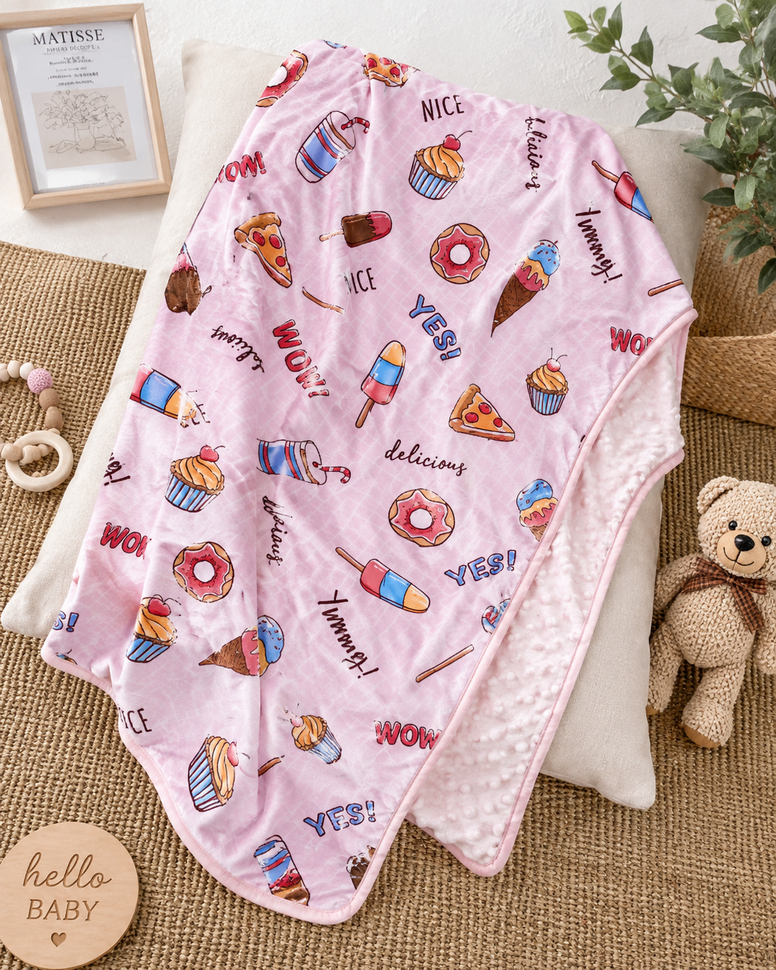 Candyland minky blanket