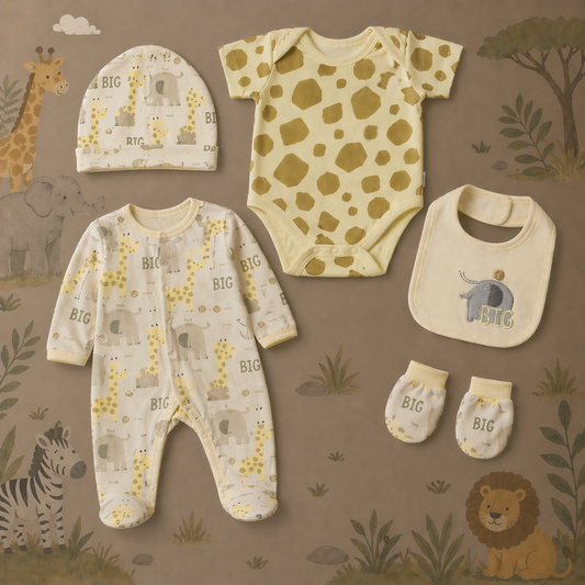 Safari adventure Newborn 5 Pcs Starter Set