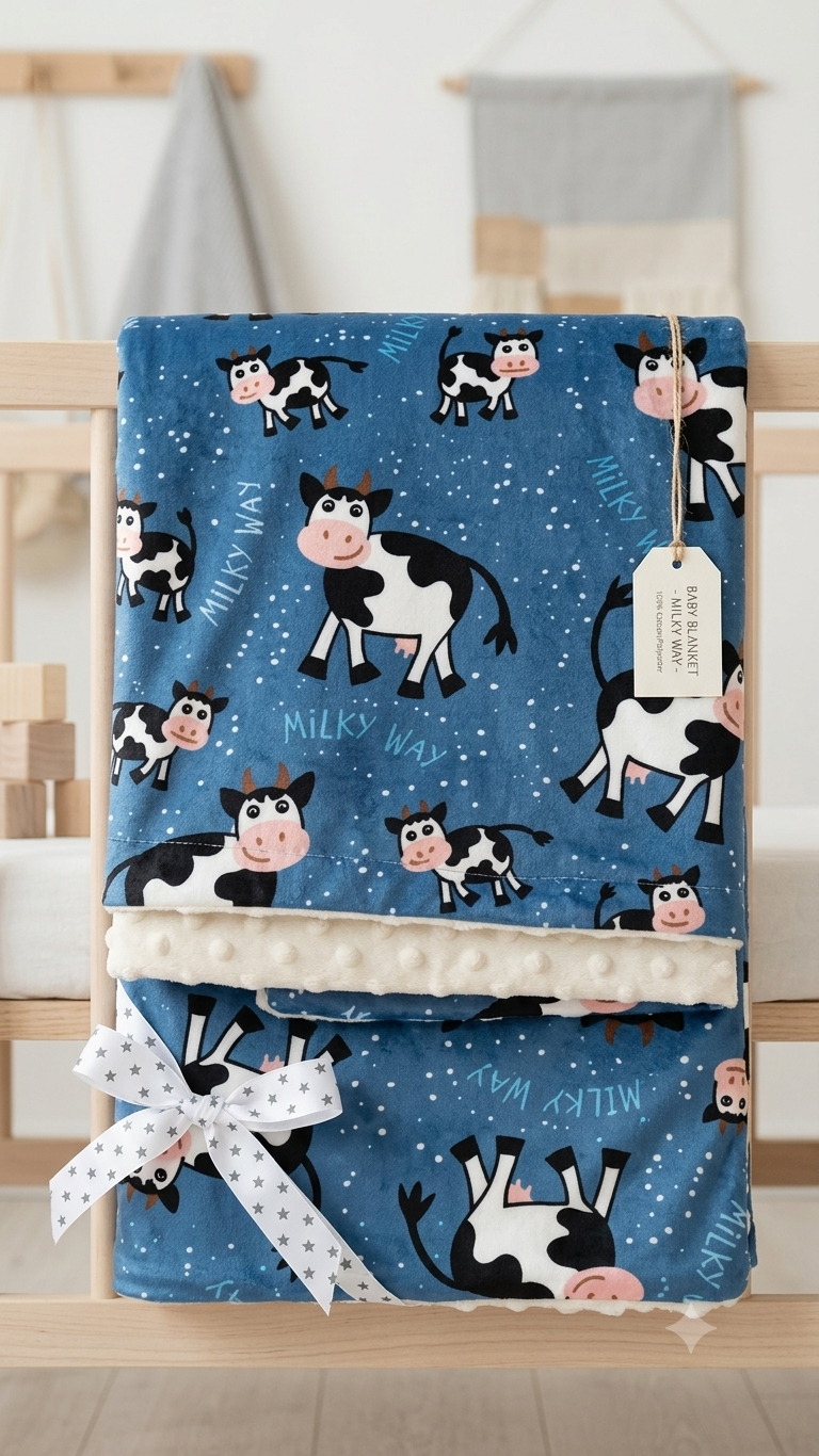 Little Moo minky blanket