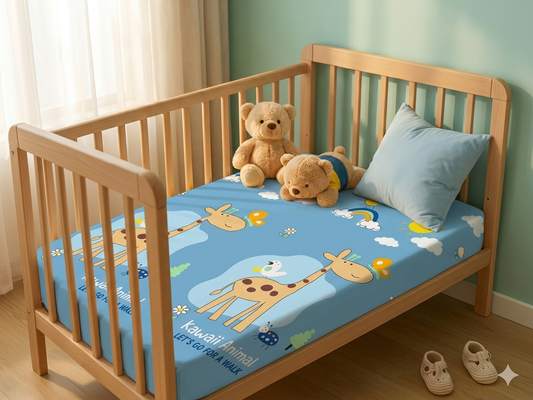Kawaii Giraffe printed quilted bedding