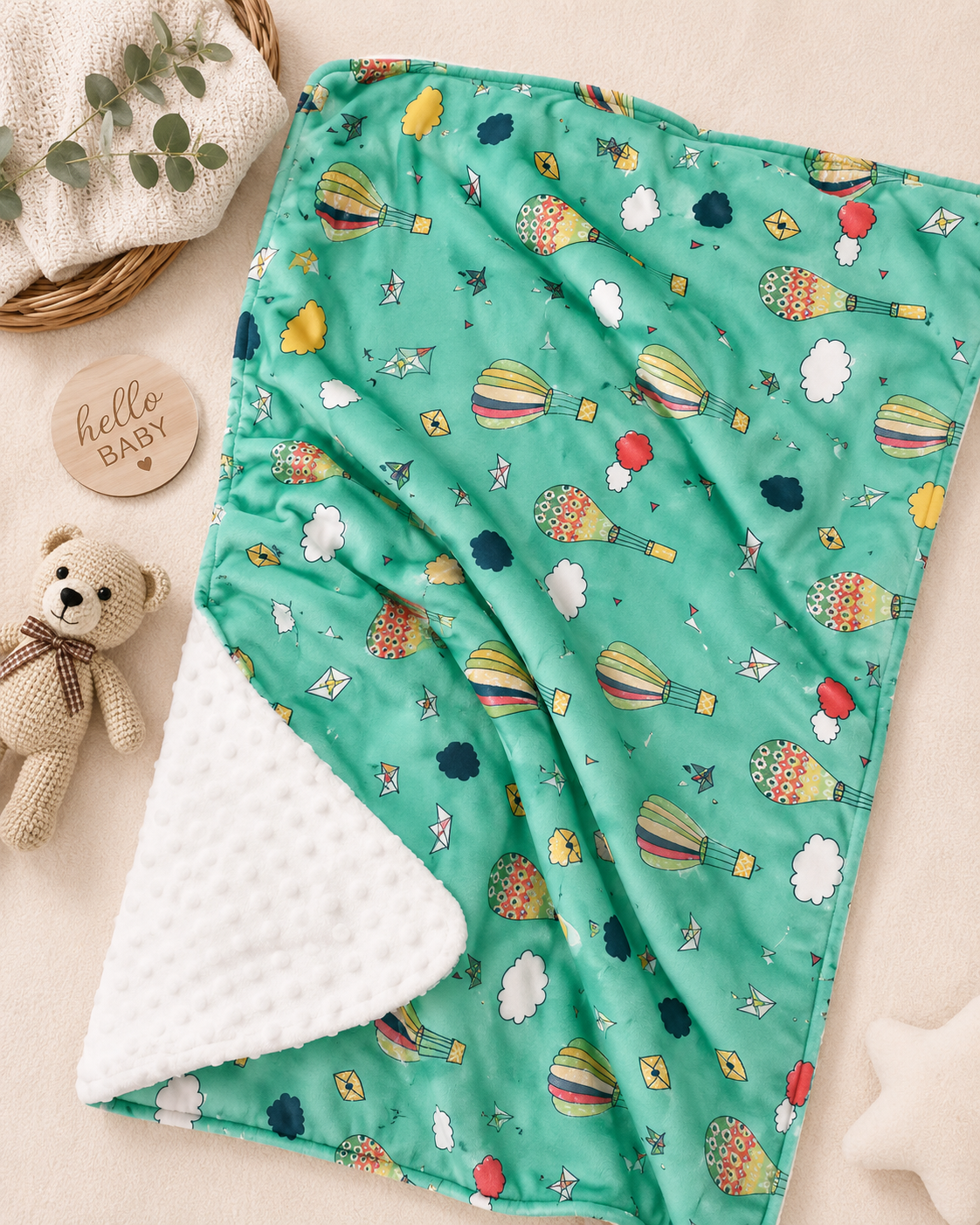 Balloon dreams baby blanket