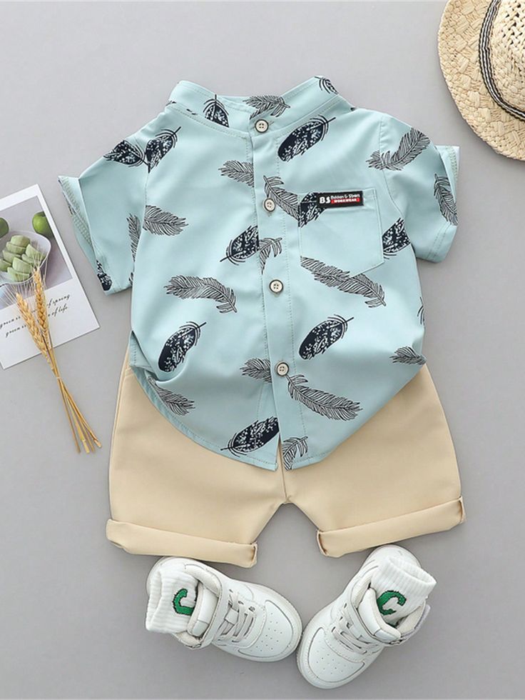 Mint Green Tee with shorts