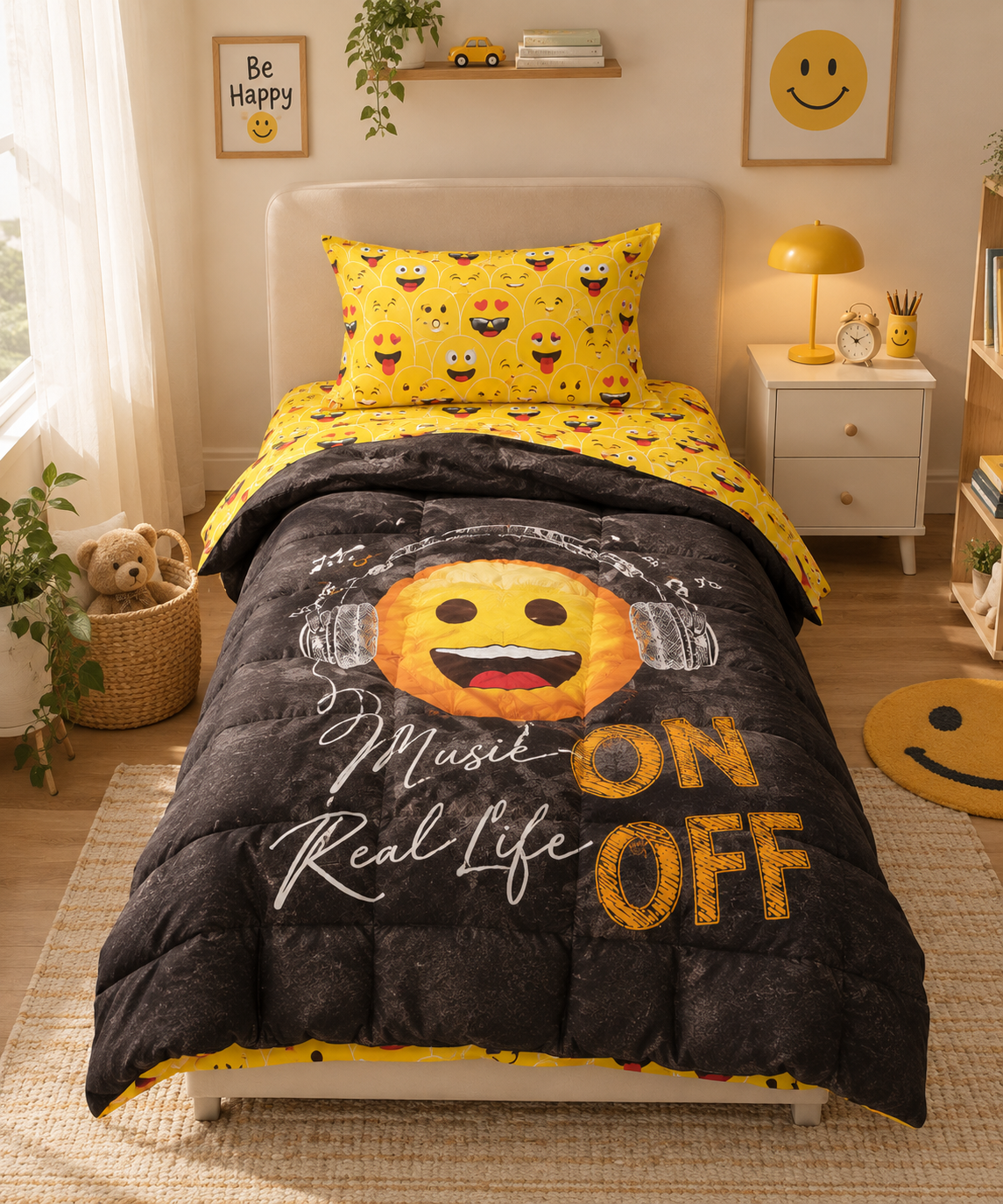 Happy beats kids quilted Comforter set