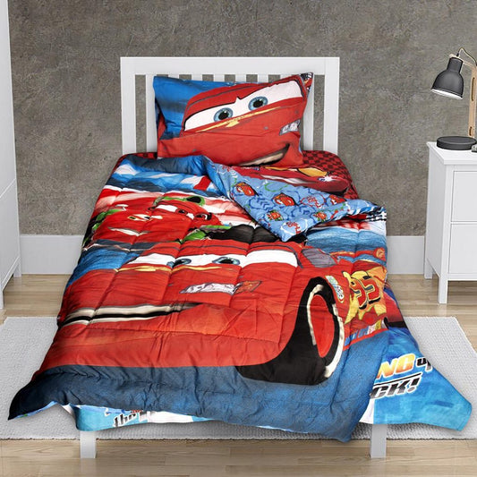 Racing cars Printed Quilted Comforter Set