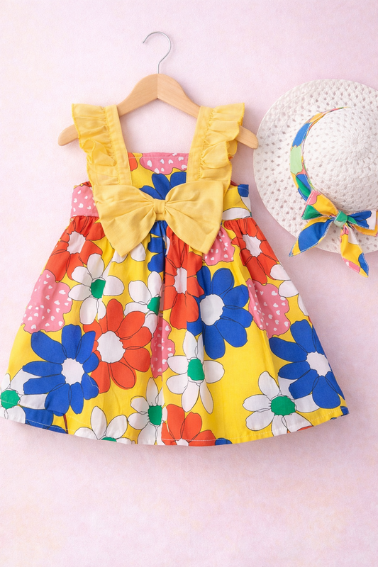 Beach Bloom Dress with hat