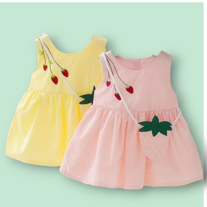 Strawberry Swirl Frock with bag