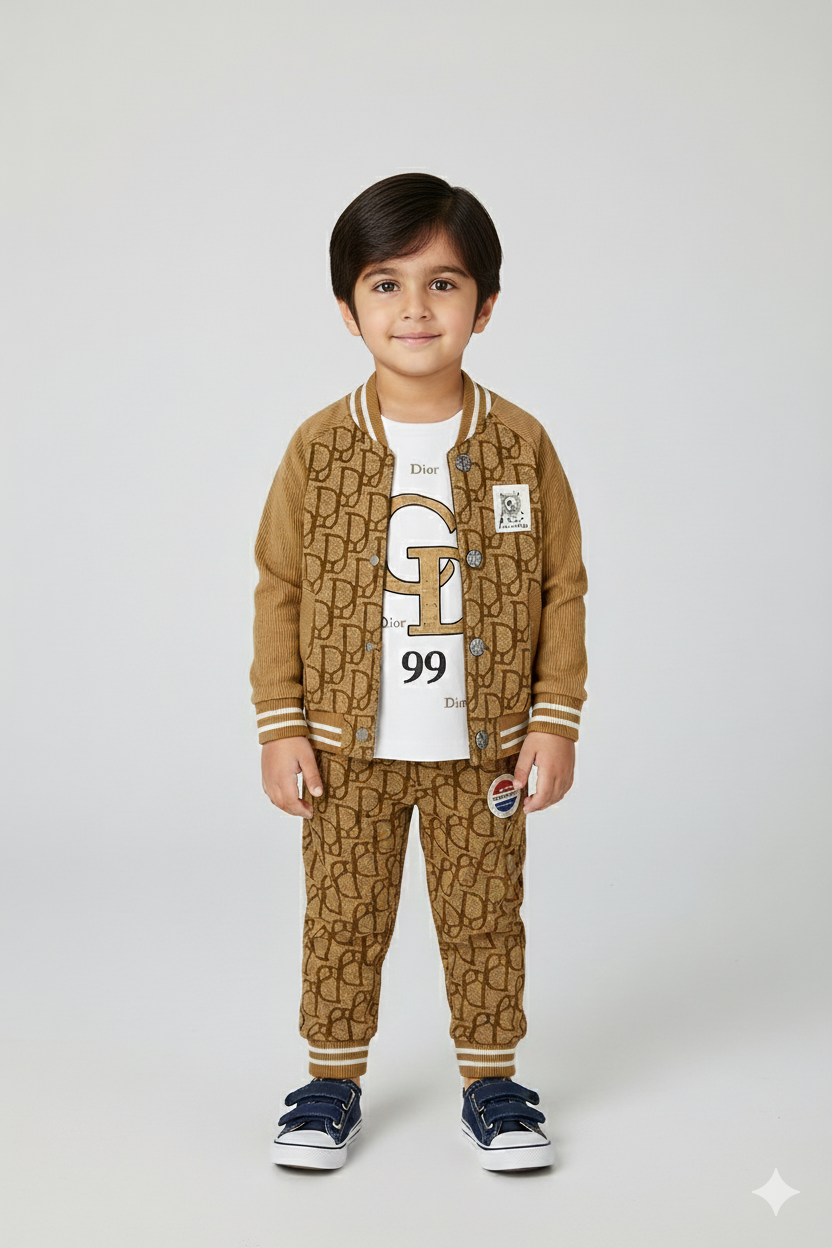Brown Dior Elite 3Pc Outfit