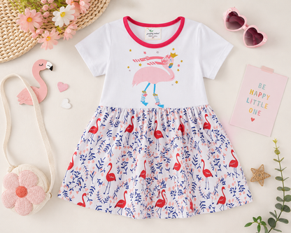 Flamingo Flutter Summer Dress