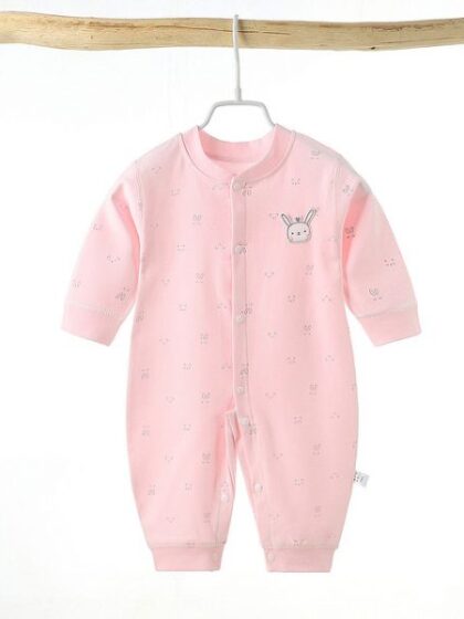 Pink Bunny  Baby Romper