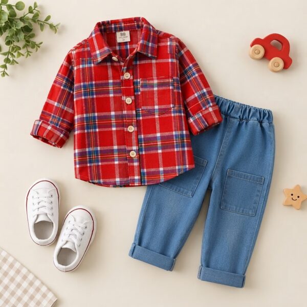 Check Shirt and Jeans set