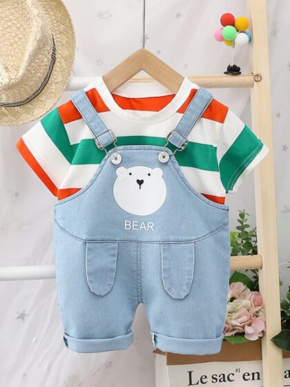 Polar Bear Denim Romper
