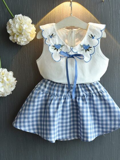 Rosy Petal Skirt Set