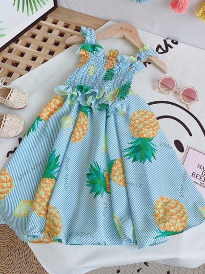 Pineapple Print 2 pc Skirt Set